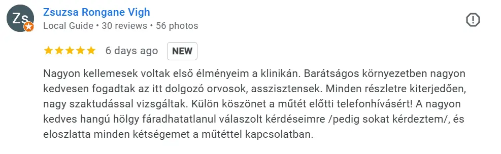 Budai Szemészet - lézeres szemműtét - páciens vélemény